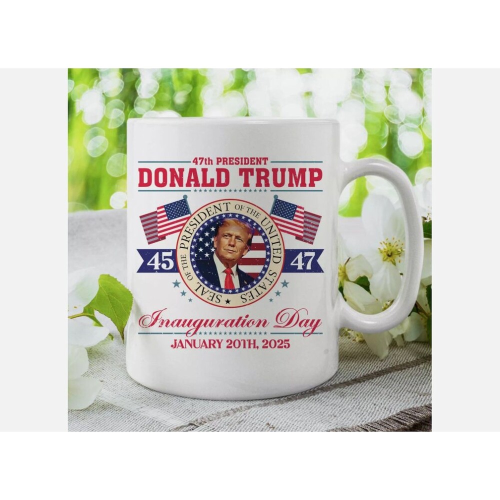 47th US President Trump Donald Trump Vance Inauguration Day 2025 Coffee Mug 11oz
